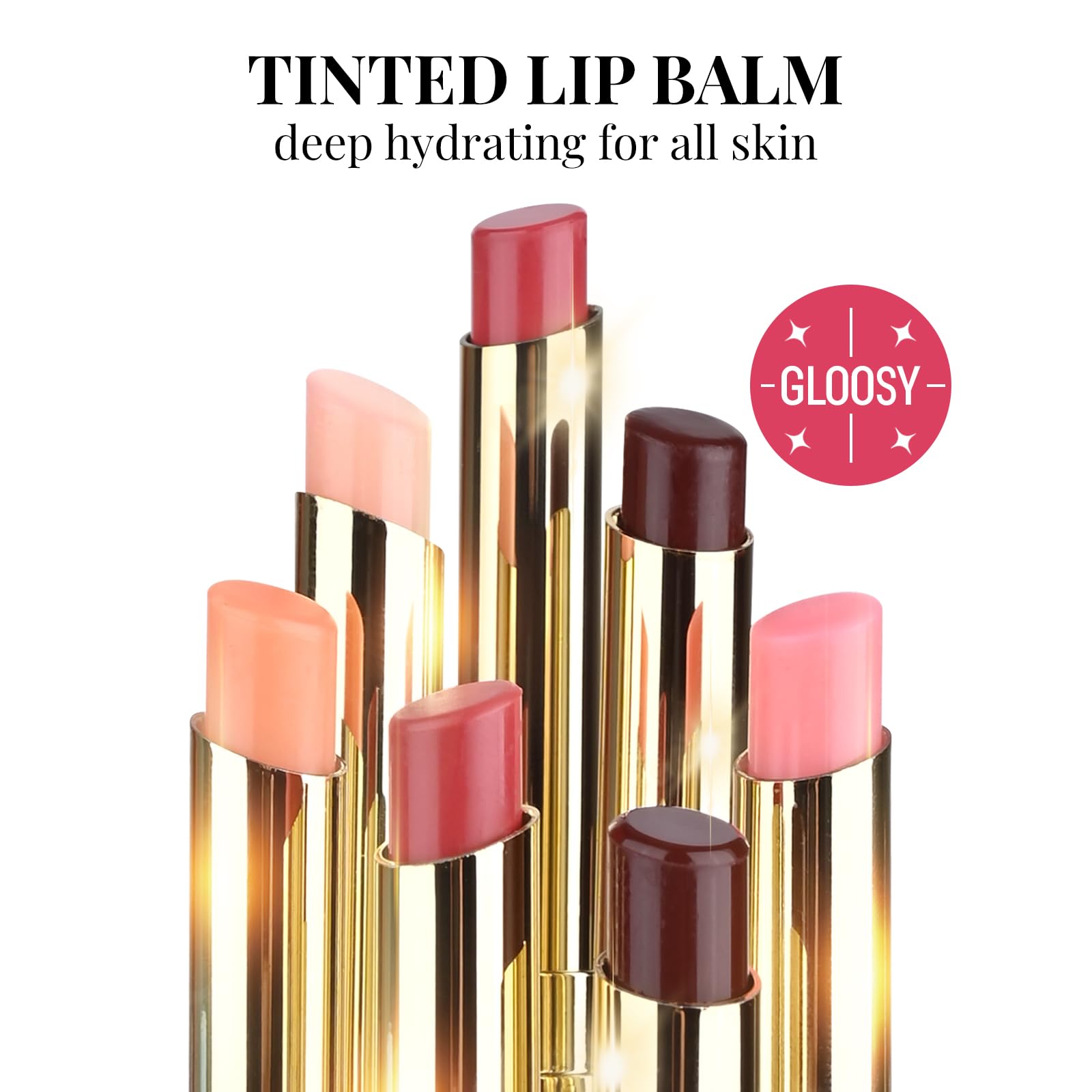 KYDA Tinted Black Lip Balm, Hydrating Sheer Formula Lip Balm, Natural Glossy Finish, Moisturizing Lip Care Balm for Dry Lips, Black Candy